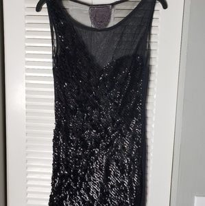 Black sequin party dress